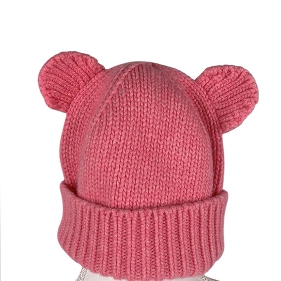 Crewcuts Other - Crewcuts Girl's Pink Knit Wool Blend Winter Beanie with Ears Size Large/XL